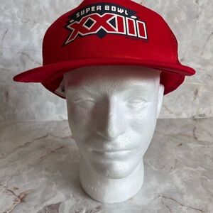 WINSTON Vintage Red 1988 Super Bowl XXIII
Mesh Back Snapback Wide Adjustable Cap